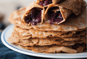 Gevulde boekweitpannenkoekjes Gevulde boekweitpannenkoekjes