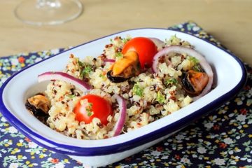 Quinoa met lente ui en pijnboompitten