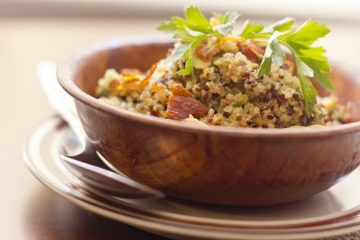 Quinoa salade met amandel en munt